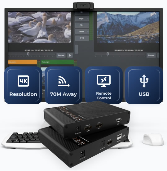 Buy A Kvm Usb Extender Extend Usb Signal Long Distances Up To Miles