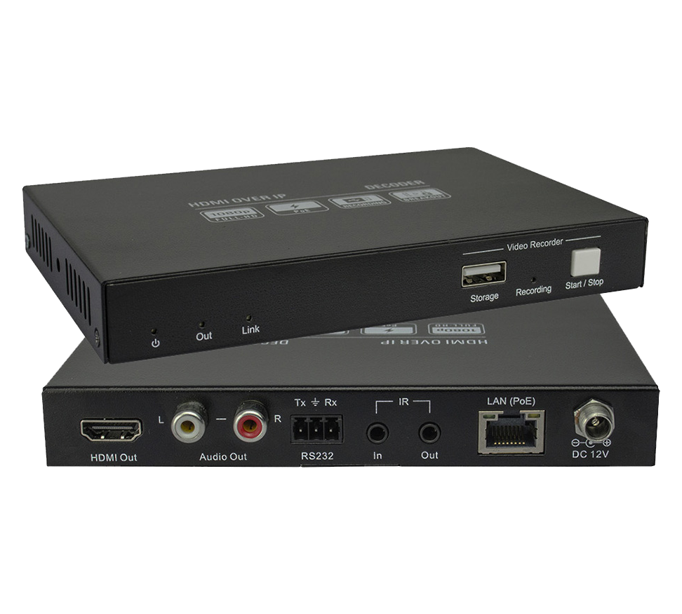 BGAVOIP1080D HD Video Over IP Decoder w/ Live Preview, Recording