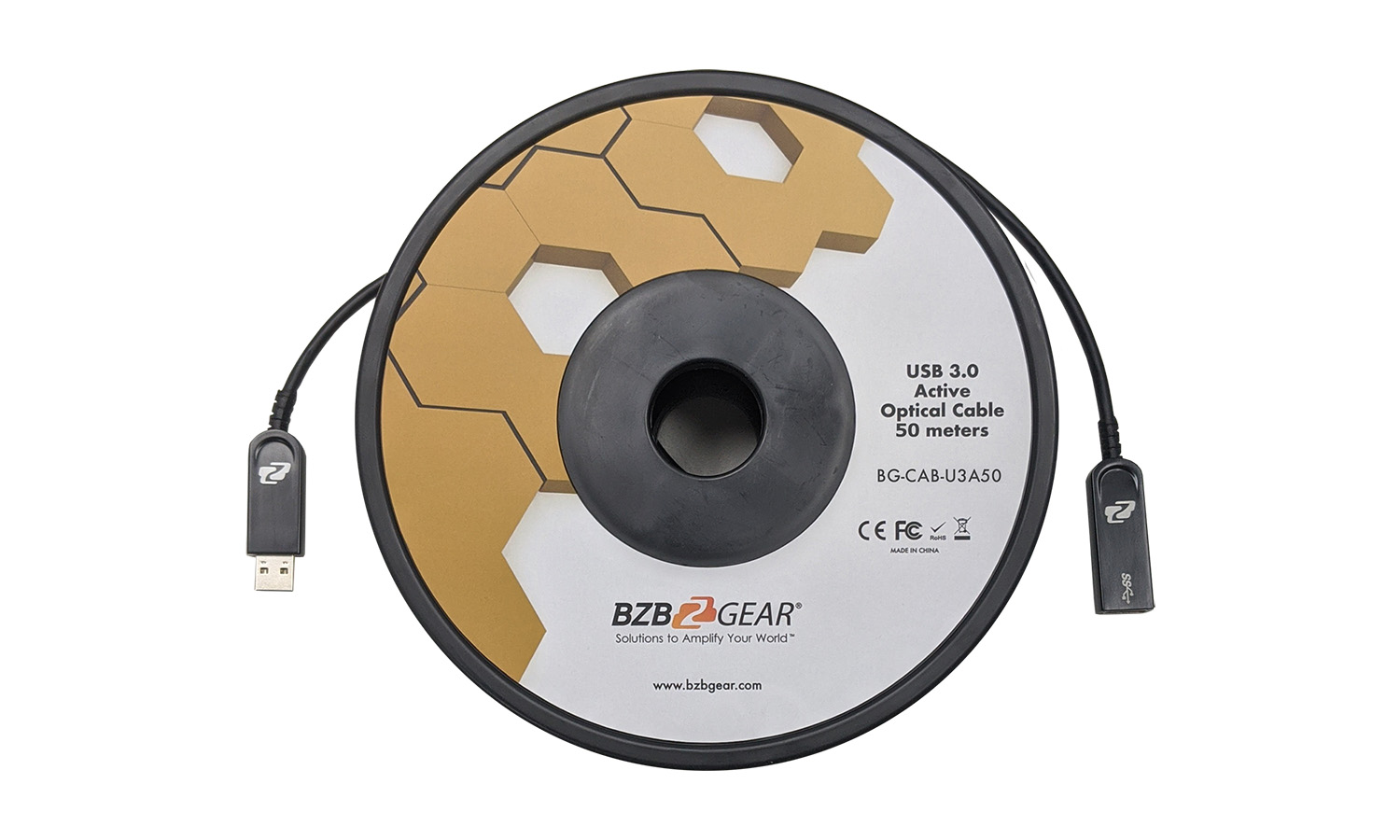 køleskab nominelt mønster BZBGEAR USB 3.0 AM/AF Active Optical Extension Cable