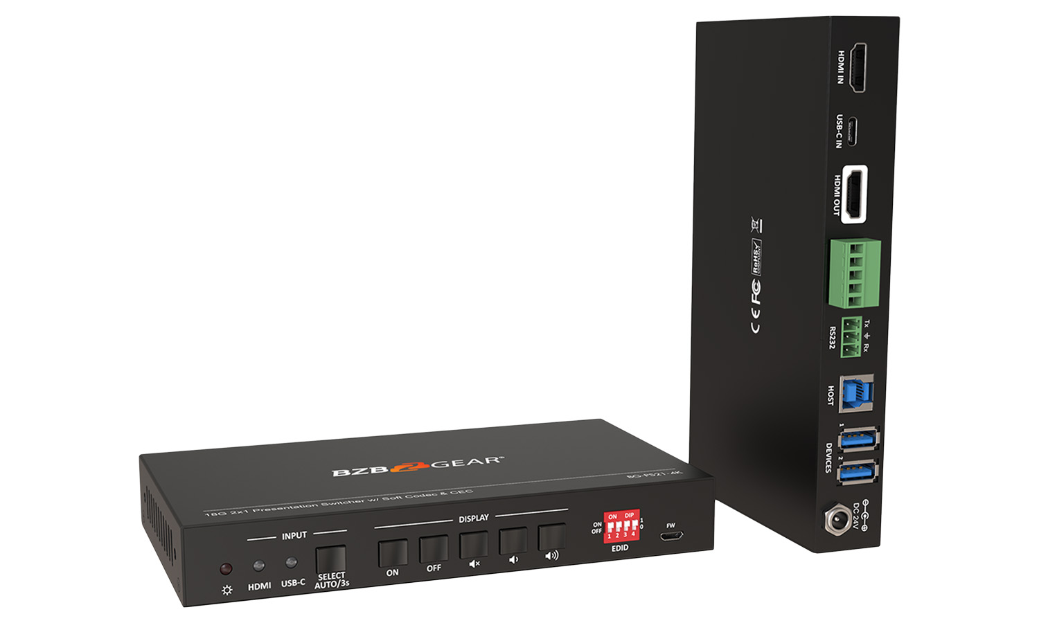 2-Port 4K UHD KVM & Presentation Switcher with HDMI and USB