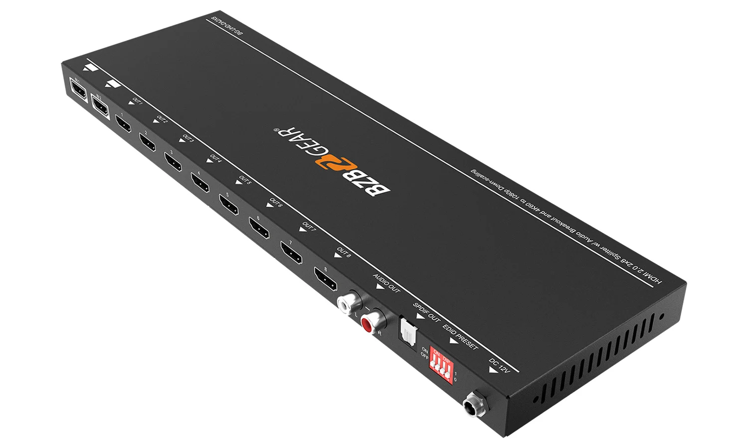 2-Port HDMI® Distribution Amplifier Splitter - 4K 60Hz, HDMI Selectors,  Splitters, & Switches, HDMI