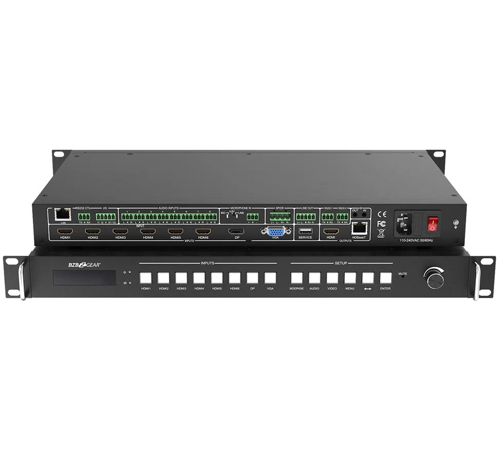 8x2 4K UHD Seamless Presentation Switcher with HDBaseT