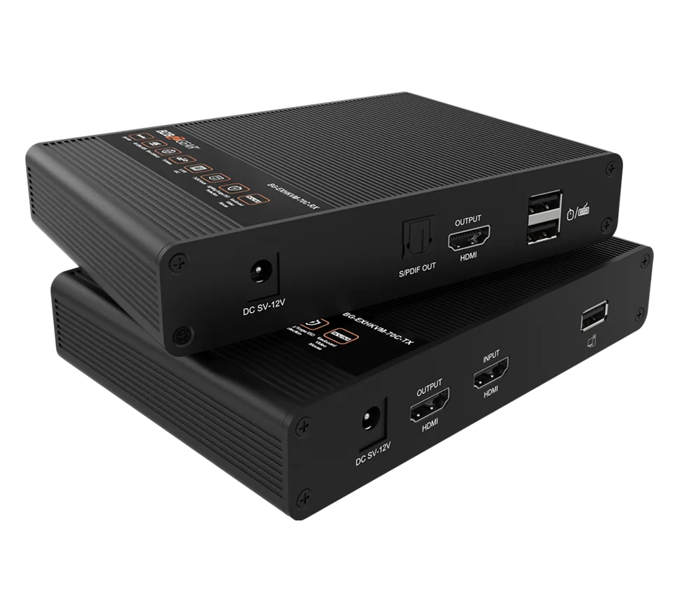 4K UHD HDMI/KVM Extender Over Cat5e/6 with Zero Latency and HDR/ARC Support up to 230ft