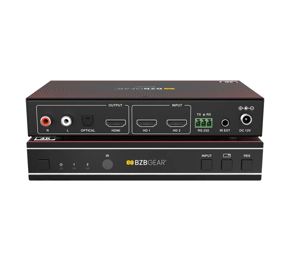 2x1 4K UHD HDMI Seamless Switcher/MultiViewer with Audio De-Embedding