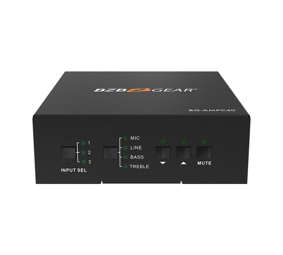 2-Channel 40W 70/100V Stereo/Mono Audio Amplifier