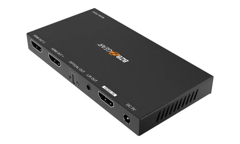 1x2 4K UHD HDMI Splitter with Downscaler with Digital and