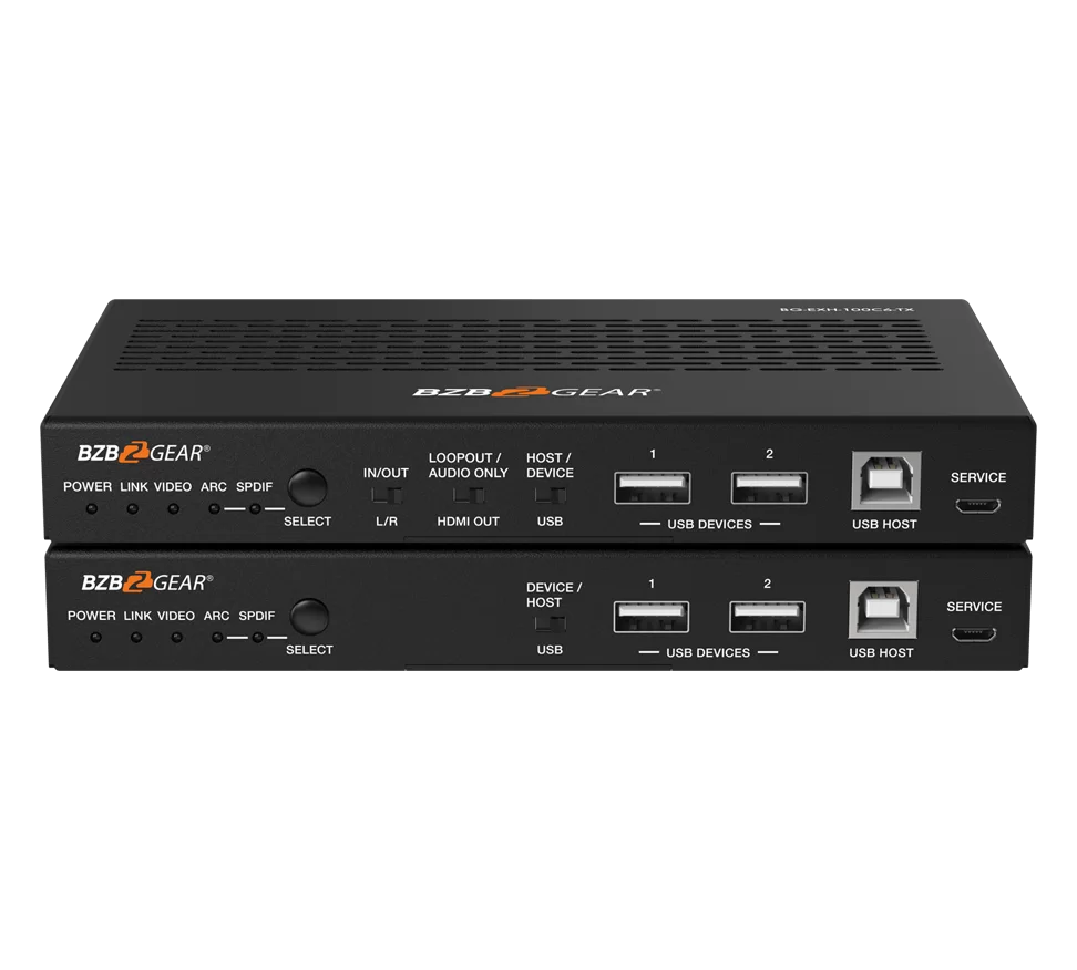 4K UHD HDMI/HDBaseT 3.0 Extender with IR/eARC/ARC/PoC/RS-232/Ethernet/USB 2.0 and Audio Embedding/De-embedding up to 330ft