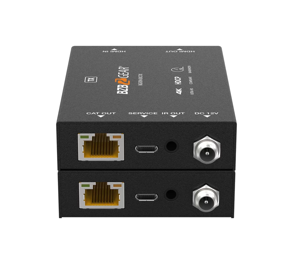 4K UHD HDMI Extender Over Cat5e/6/7 with Bi-directional IR/PoC up to 165ft