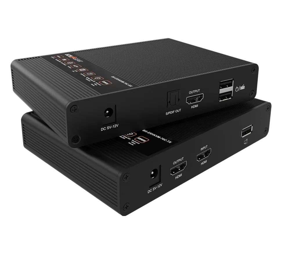 4K UHD HDMI/KVM Extender Over Cat5e/6 with Zero Latency and HDR/ARC Support up to 230ft
