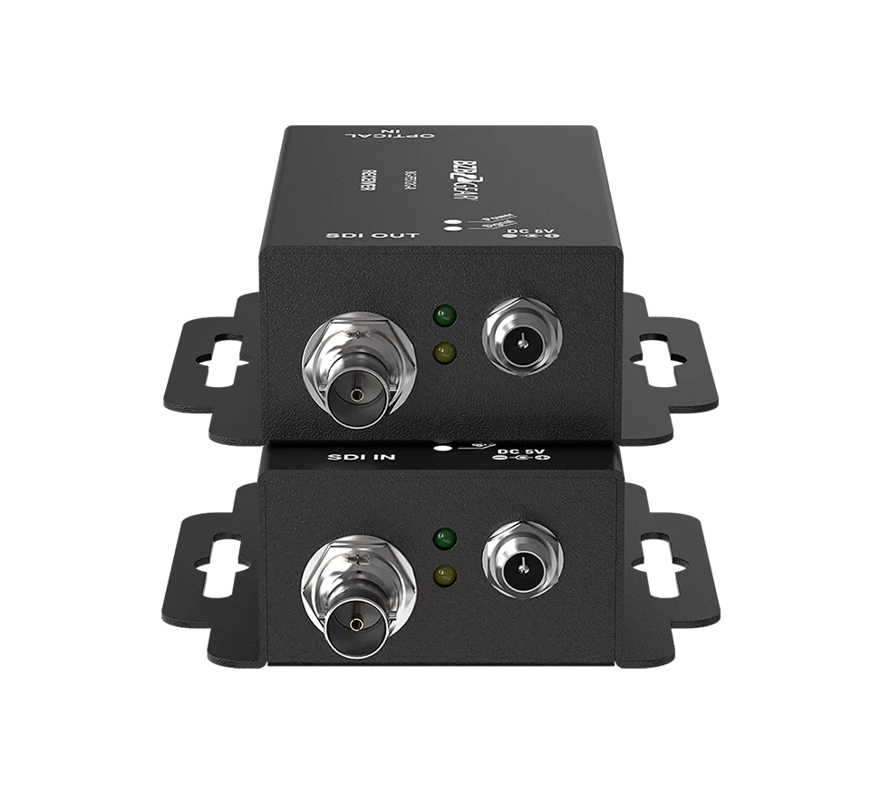 4K UHD 12G-SDI Over Fiber Optic Extender (12G/6G/3G/HD/SD-SDI Support)
