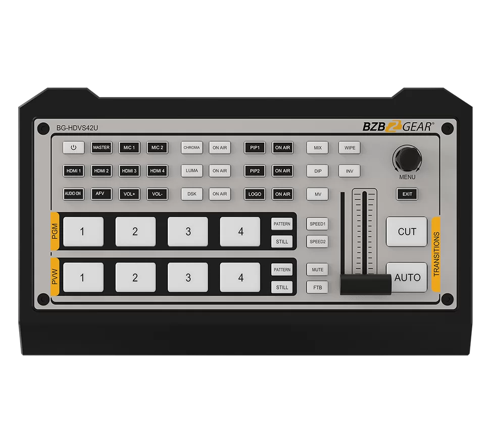 4-Channel 1080P FHD HDMI Live Streaming Switcher Mixer with HDMI/USB-C Output