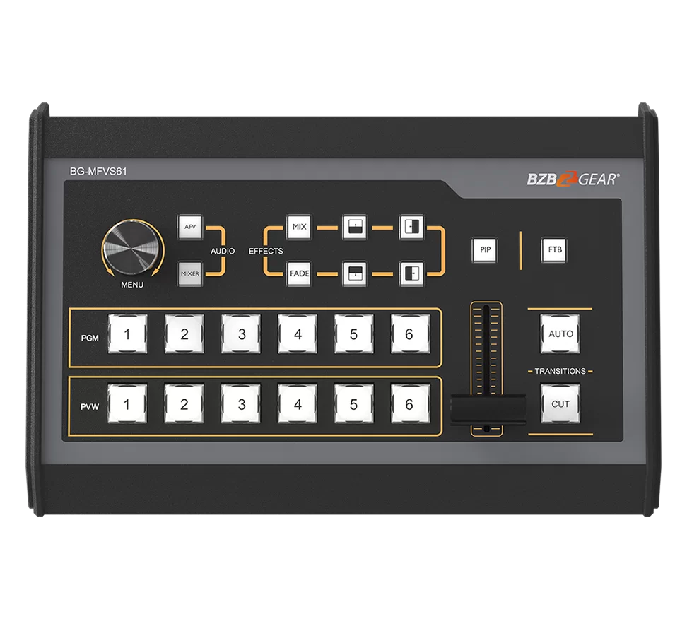 6-Channel 1080P FHD SDI/HDMI Live Streaming Multi-Format Video Switcher Mixer with PIP/USB 3.0 Capture Card