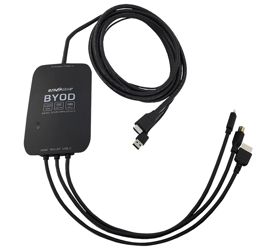 3-Port Multi-Format Presentation Switcher with HDMI, DisplayPort and USB-C