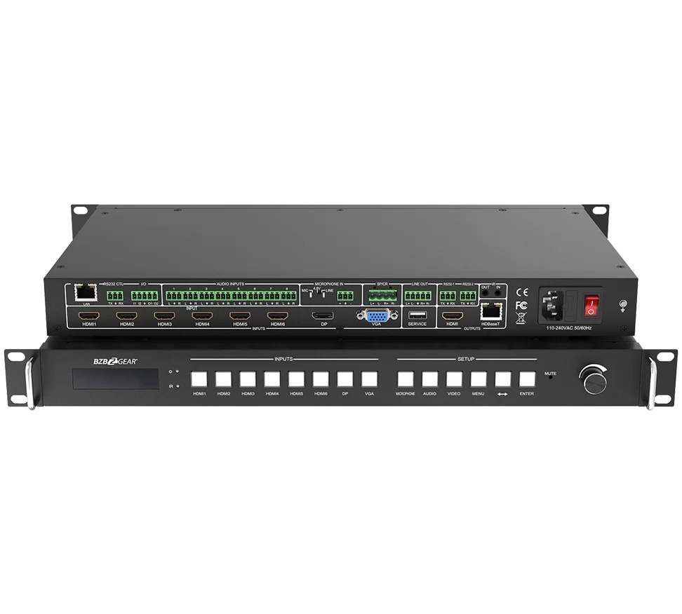 8x2 4K UHD Seamless Presentation Switcher with HDBaseT
