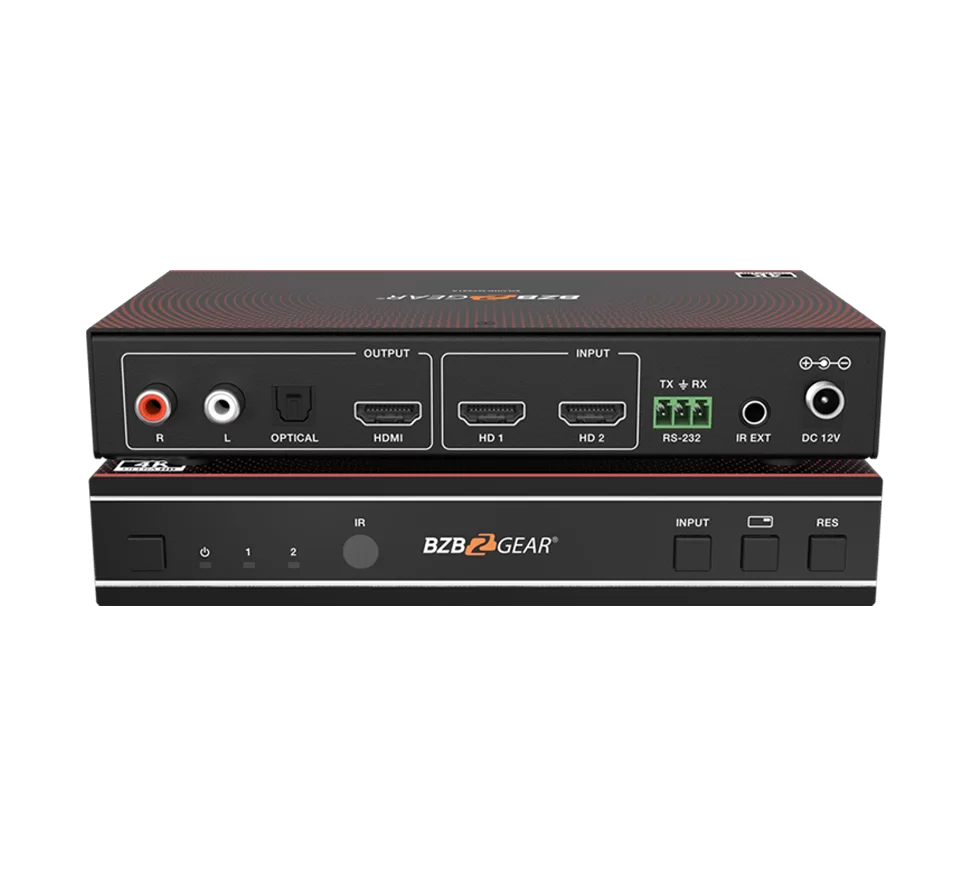 2x1 4K UHD HDMI Seamless Switcher/MultiViewer with Audio De-embedder