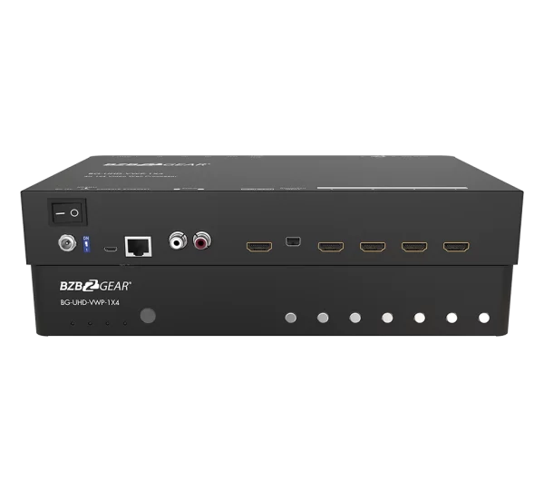 4K UHD HDMI/DisplayPort Video Wall Processor with Scaler/Audio for up to 4 TVs