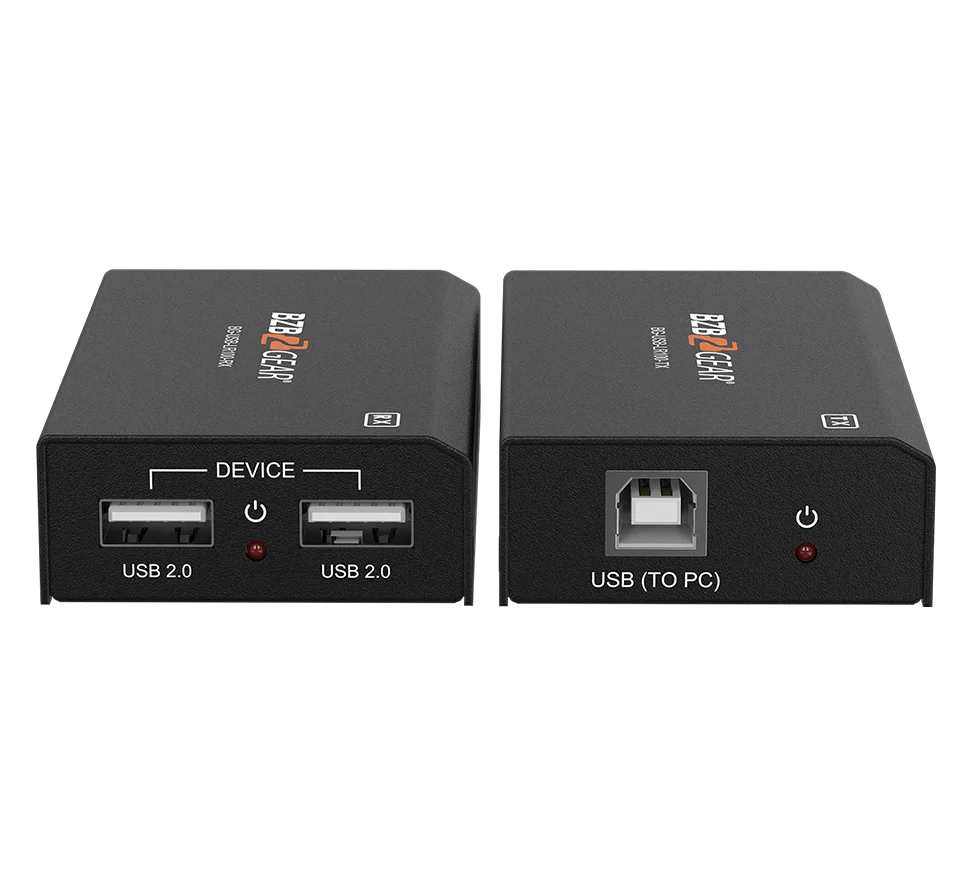 2-Port USB 2.0 Extender Over Cat5e/6/7 Cable up to 330ft