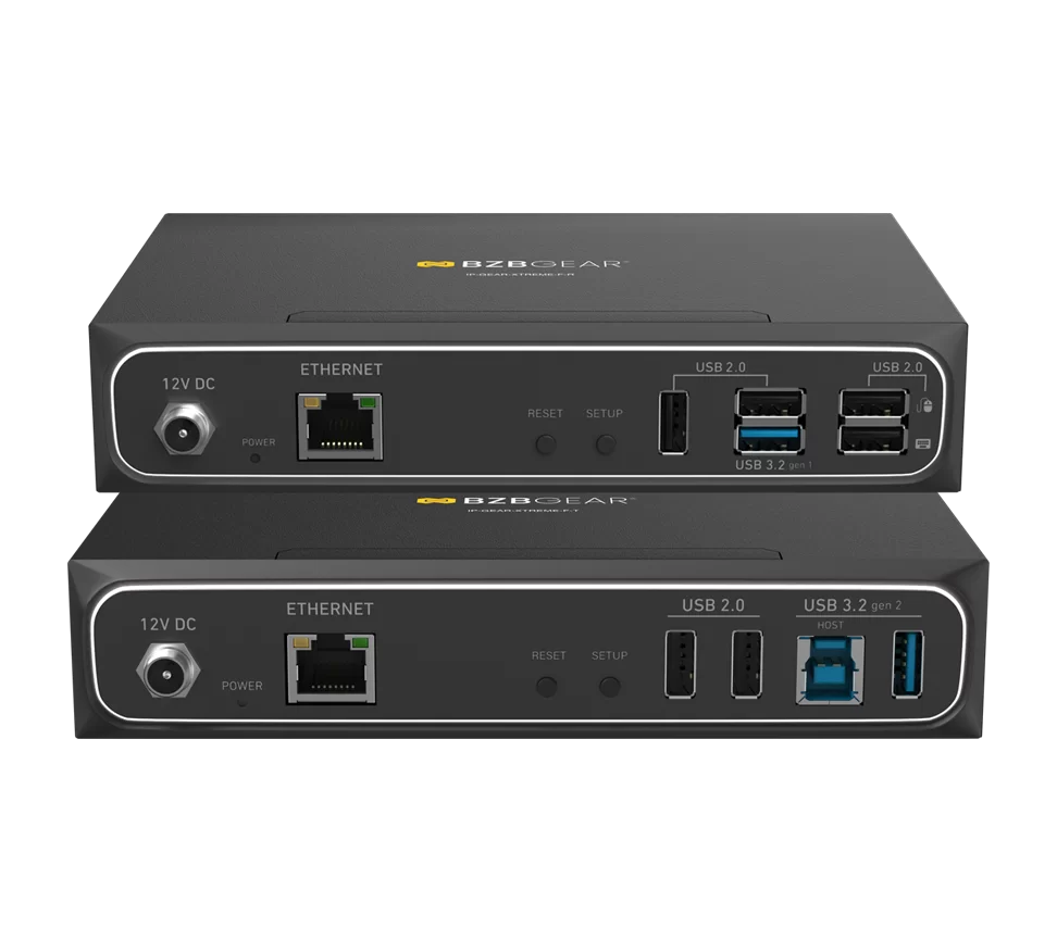 8K UHD HDMI 2.1 Over IP/Fiber Extender-Transmitter/Receiver with Bi-Directional IR, RS-232, 1G Ethernet, USB 3.1 & KVM Support