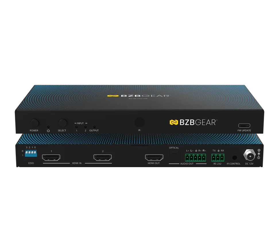2x1 8K UHD HDMI 2.1 Switcher with Digial/Analog Audio De-Embedding/EDID/RS-232 (8K60/4K120Hz 4:4:4 VRR/ALLM Support)