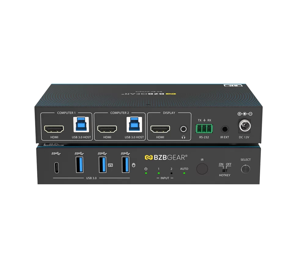 8K UHD HDMI 2.1 2x1 KVM Switch with USB 3.0/Hotkey Switching/IR Control