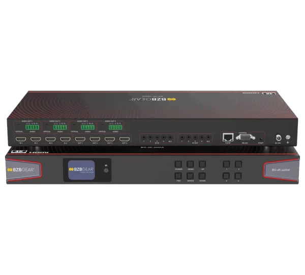 4x4 4K UHD HDMI 2.0 Matrix Switcher with Audio De-embedding/Independent Routing and IR Matrixing (4K60 - 4:4:4 and HDR Support)
