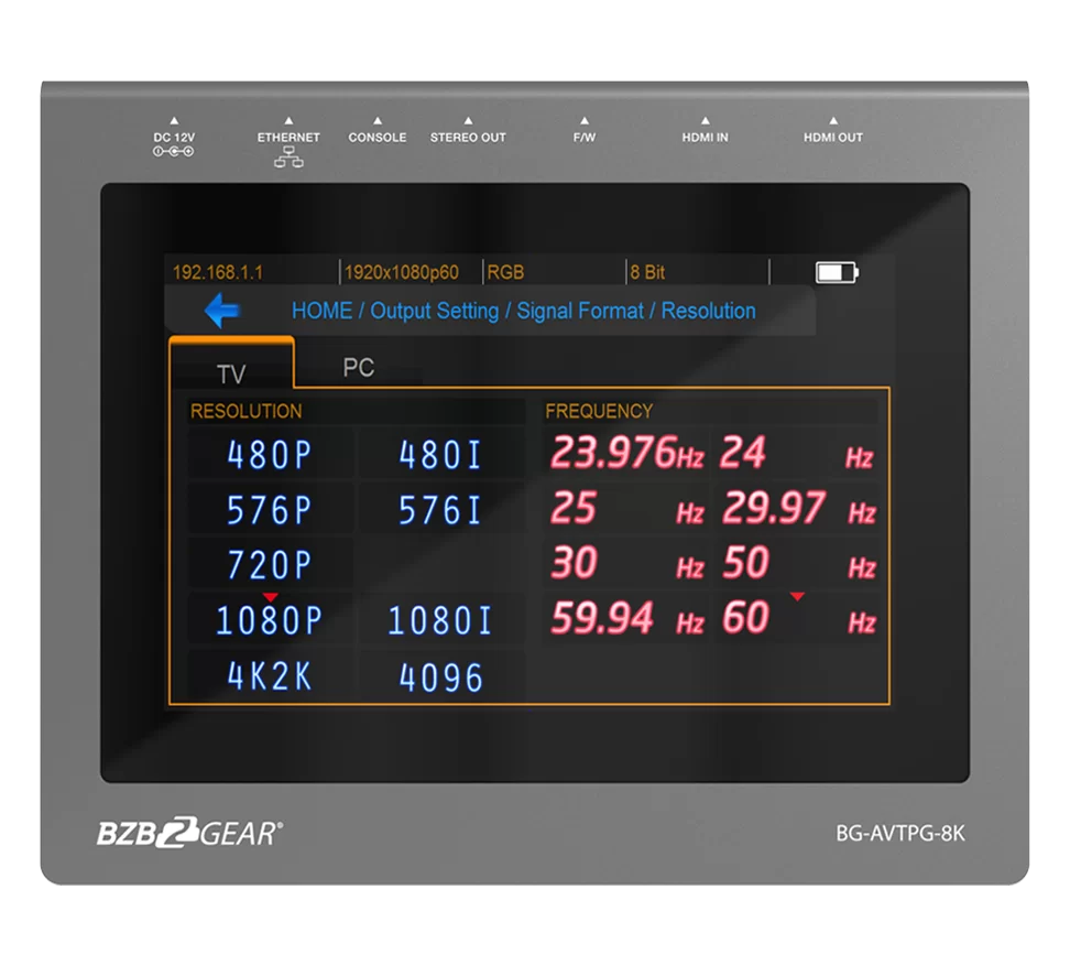 8K UHD HDMI 2.1 48Gbps Advanced Signal Test Generator and Analyzer (1080P/4K/8K Support)
