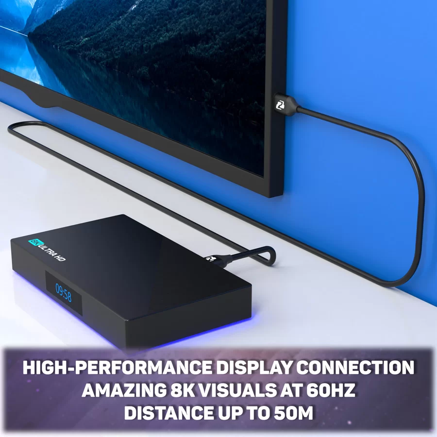 8K UHD HDMI 2.1 Certified 48Gbps Cable - 3.3ft/1m