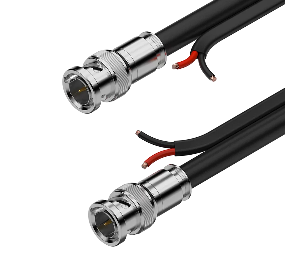 1080P FHD 75-ohm Premade Shielded SDI with DC Siamese Cable