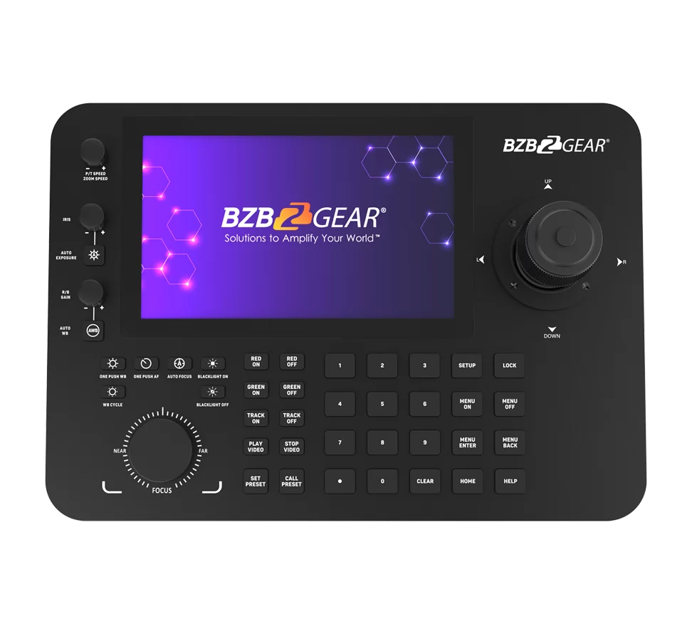 Professional Serial and IP PTZ Joystick Controller with Touchscreen and POE (IP/RS-232/422/485)
