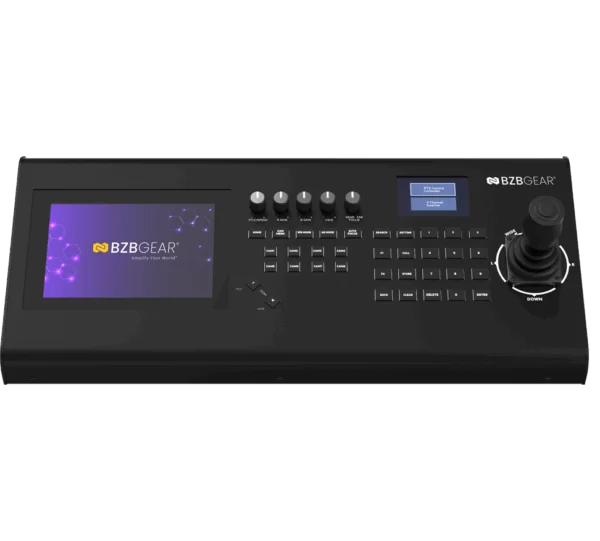 4K UHD Serial and IP 4-Channel Production Switcher/Joystick Controller Combo with Touchscreen and POE (IP/RS-232/422/485)