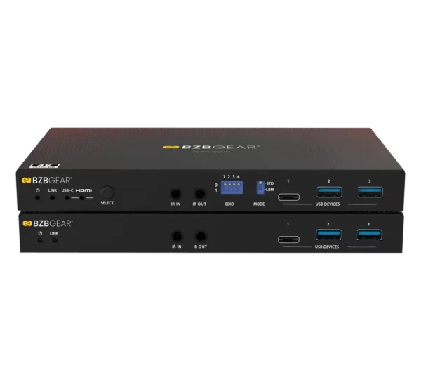 4K UHD HDMI/USB-C KVM HDBaseT 3.0 Extender/Switcher with USB 3.0/Ethernet/IR/RS-232/POE