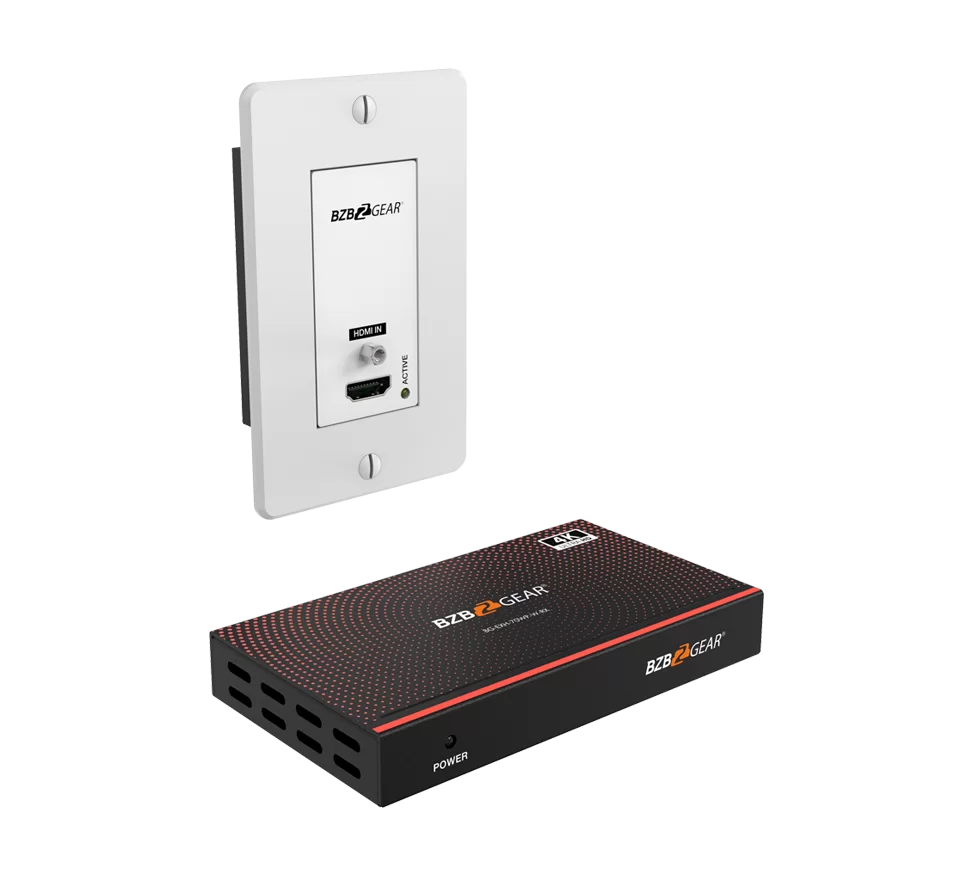 4K UHD 18Gbps HDMI Wall Plate Transmitter/Receiver Kit up to 230ft