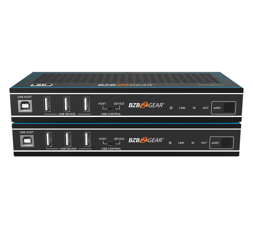 8K UHD HDMI 2.1 Extender - 8K30/4K120Hz with IR/eARC/ARC/PoC/RS-232/Ethernet/USB 2.0 and Audio Embedding/De-embedding up to 330ft