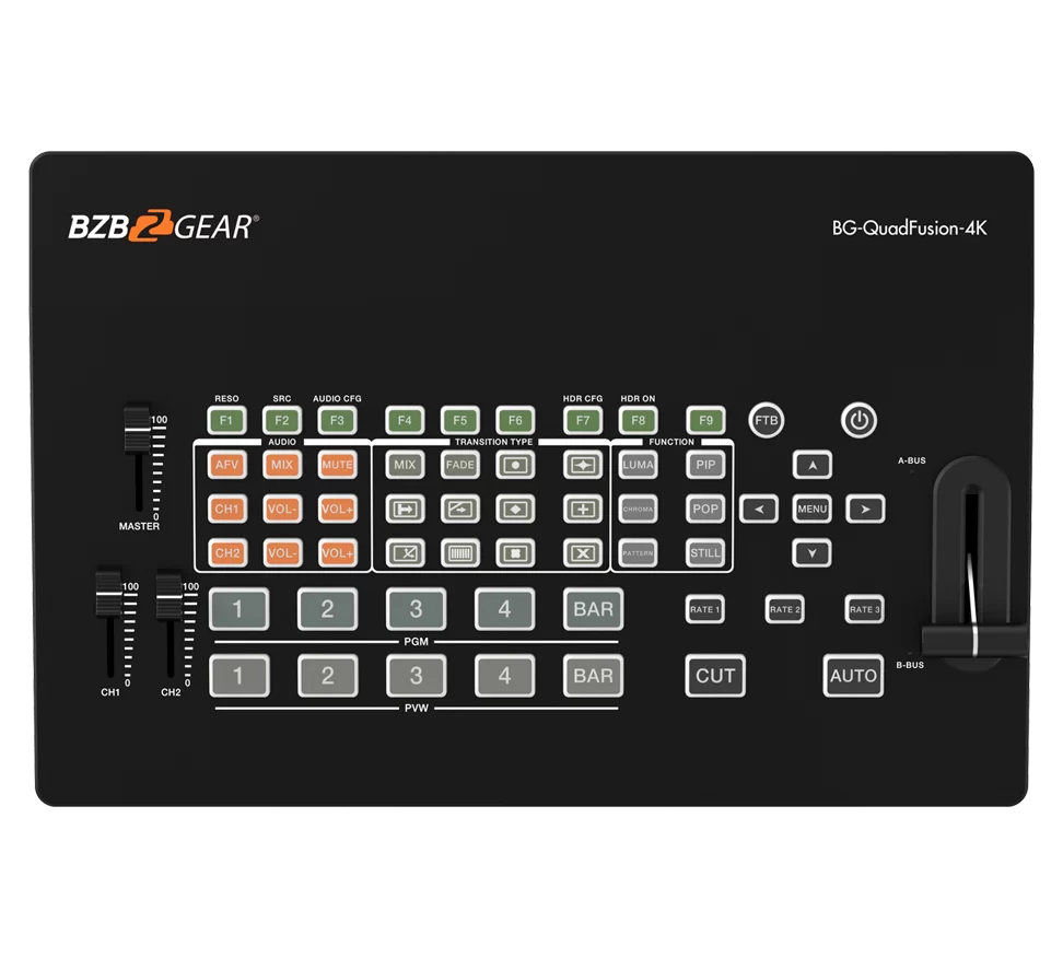 4-Channel 4K UHD Live Streaming HDMI/DP Switcher Mixer with PIP and USB 3.0 Capture Card
