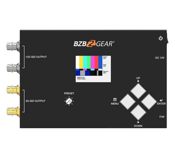4K/1080P 12G-SDI Video Test Pattern Generator (12G/6G/3G/HD-SDI Support)