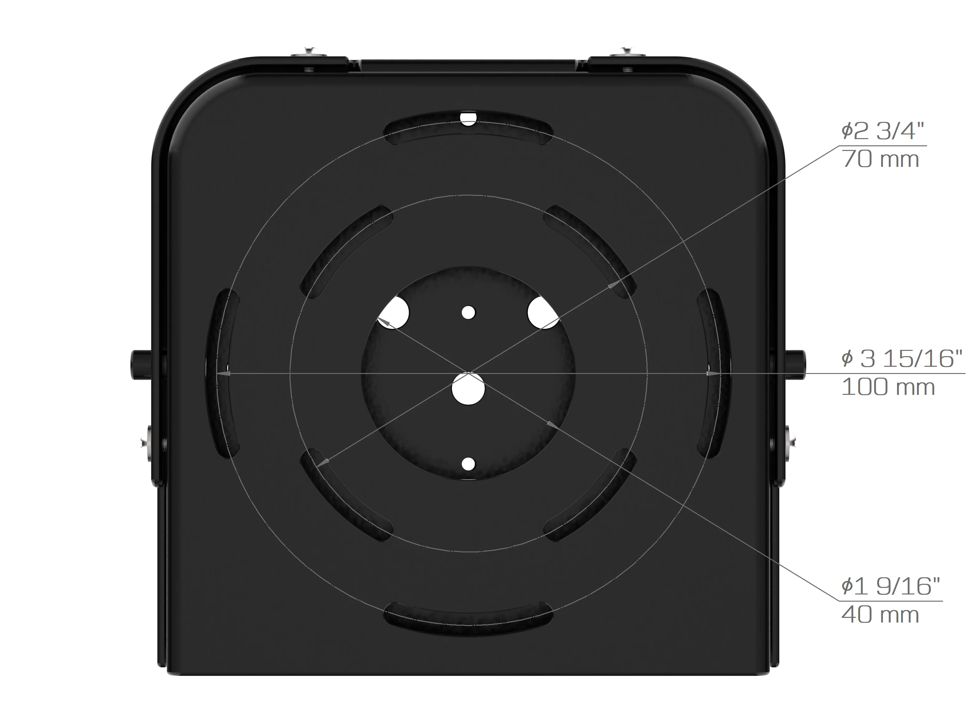 Universal PTZ Camera Ceiling Mount - Black