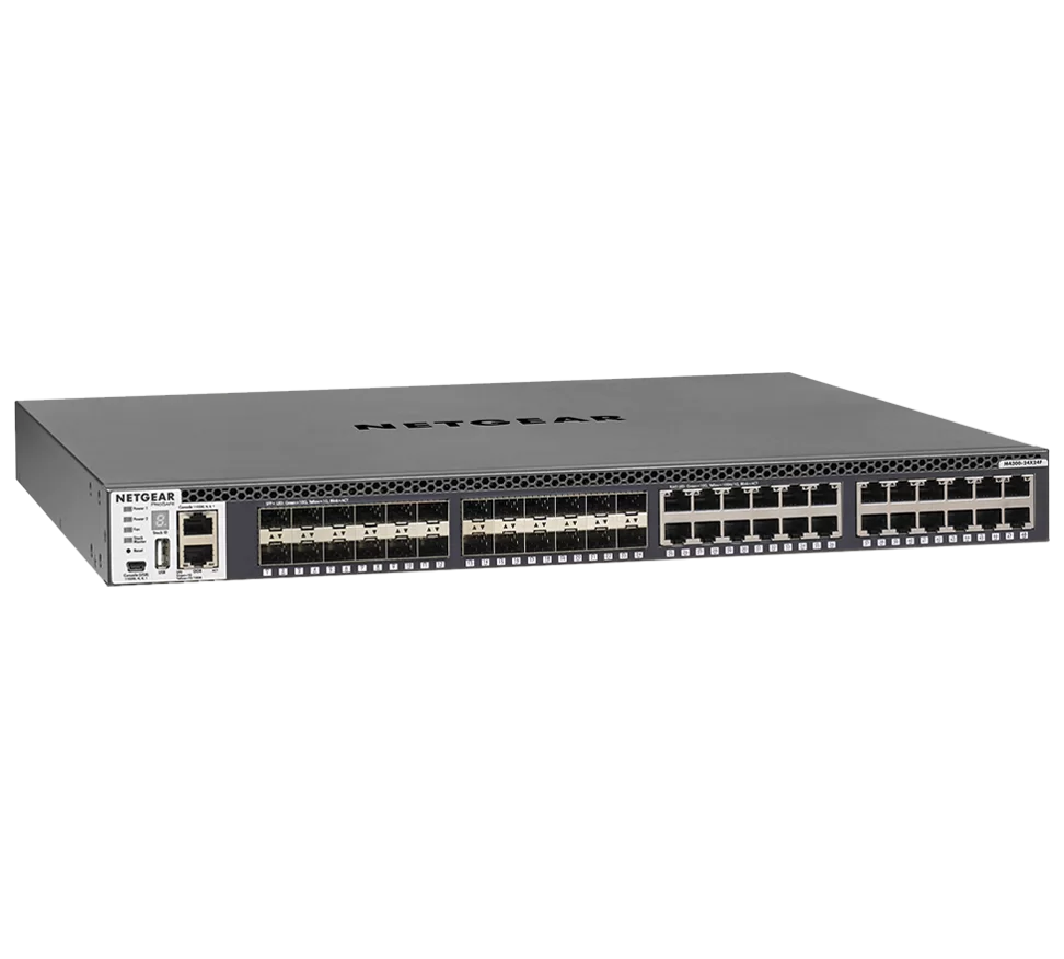 Netgear Stackable Managed Switch with 48x10G including 24x10GBASE-T and 24xSFP+ Layer (XSM4348S-100NES)