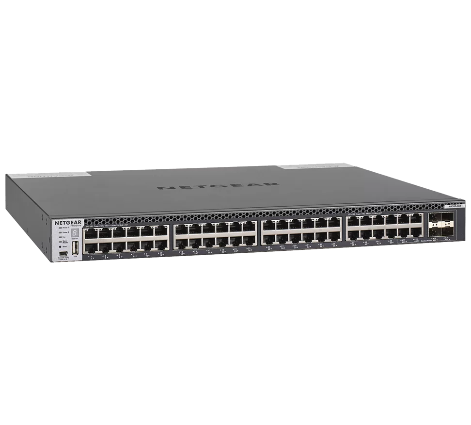 Netgear ProSafe M4300 48G Managed Switch 48 x 10GbE 48 Ports Manageable 10GBase-T, 10GBase-X Layer 4 (XSM4348CS-100NES)